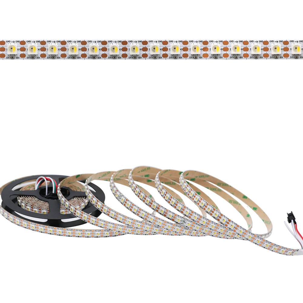 SK6812 RGBW/WWA 96LEDS/M DC5V 10MM-Wide Digital Intelligent Addressable LED Strip Lights - 5m/16.4ft per roll SK6812 RGBW/WWA 96LEDS/M DC5V 10MM-Wide Digital Intelligent Addressable LED Strip Lights - 5m/16.4ft per roll